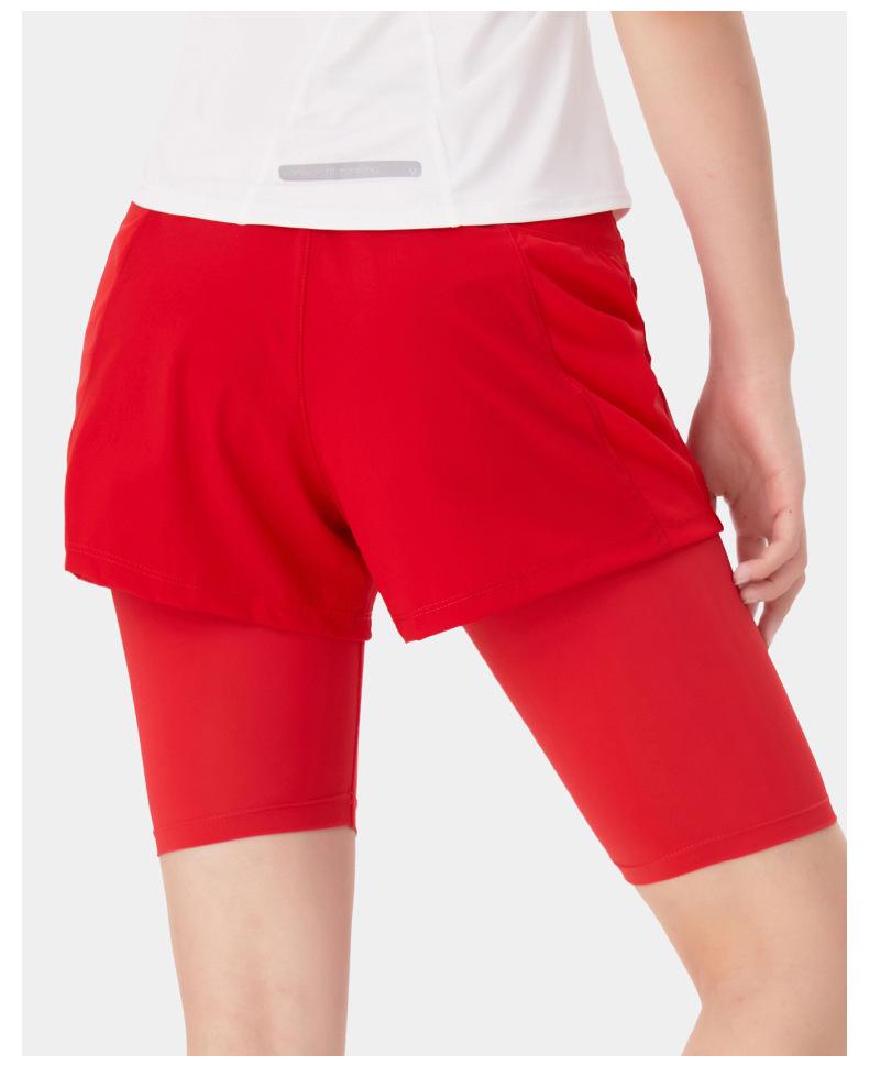 Unisex Lightweight Two-in-One Sports Shorts for Outdoor Cycling and Marathon Fitness