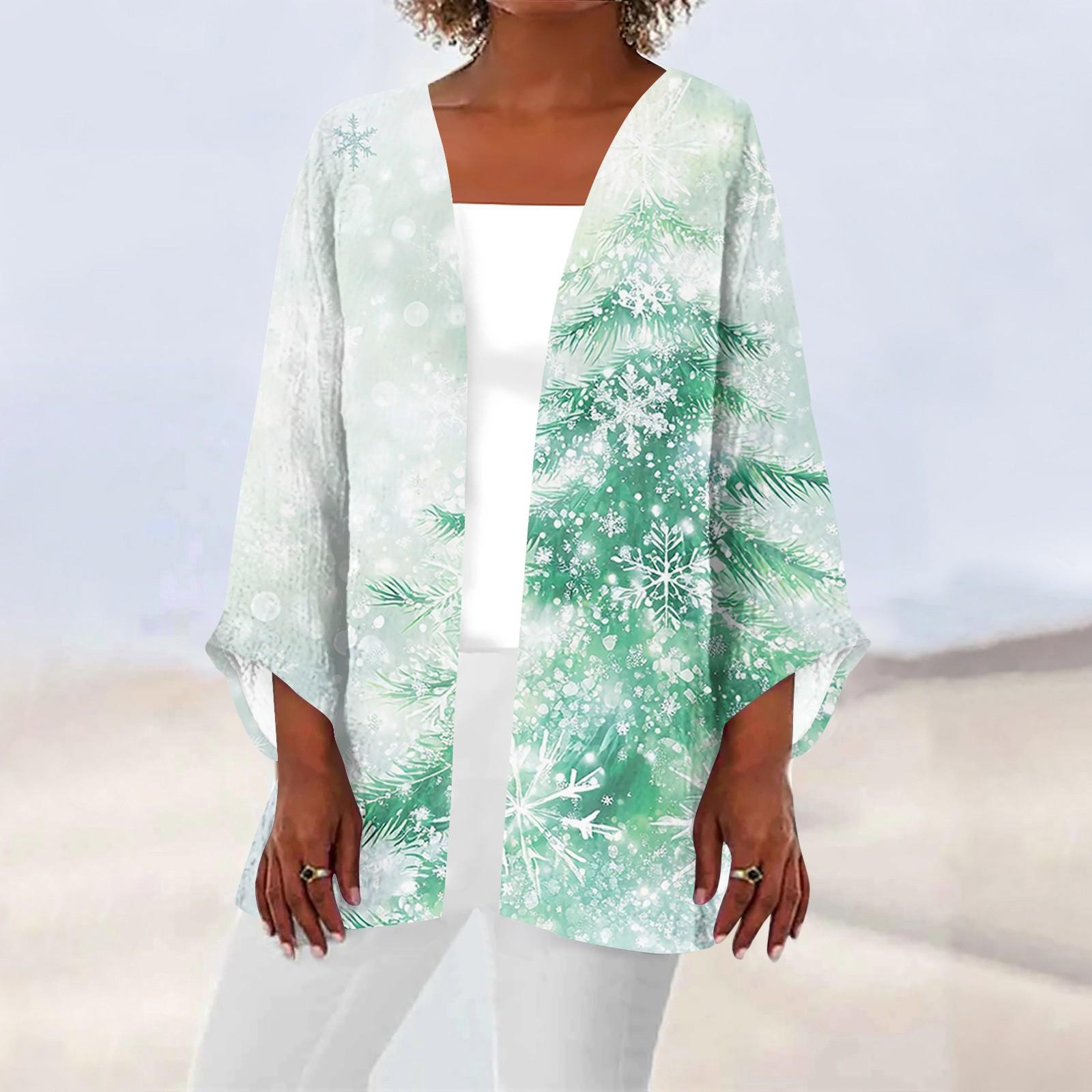 

Женская повседневная модная легкая куртка средней длины с принтом, кардиган S