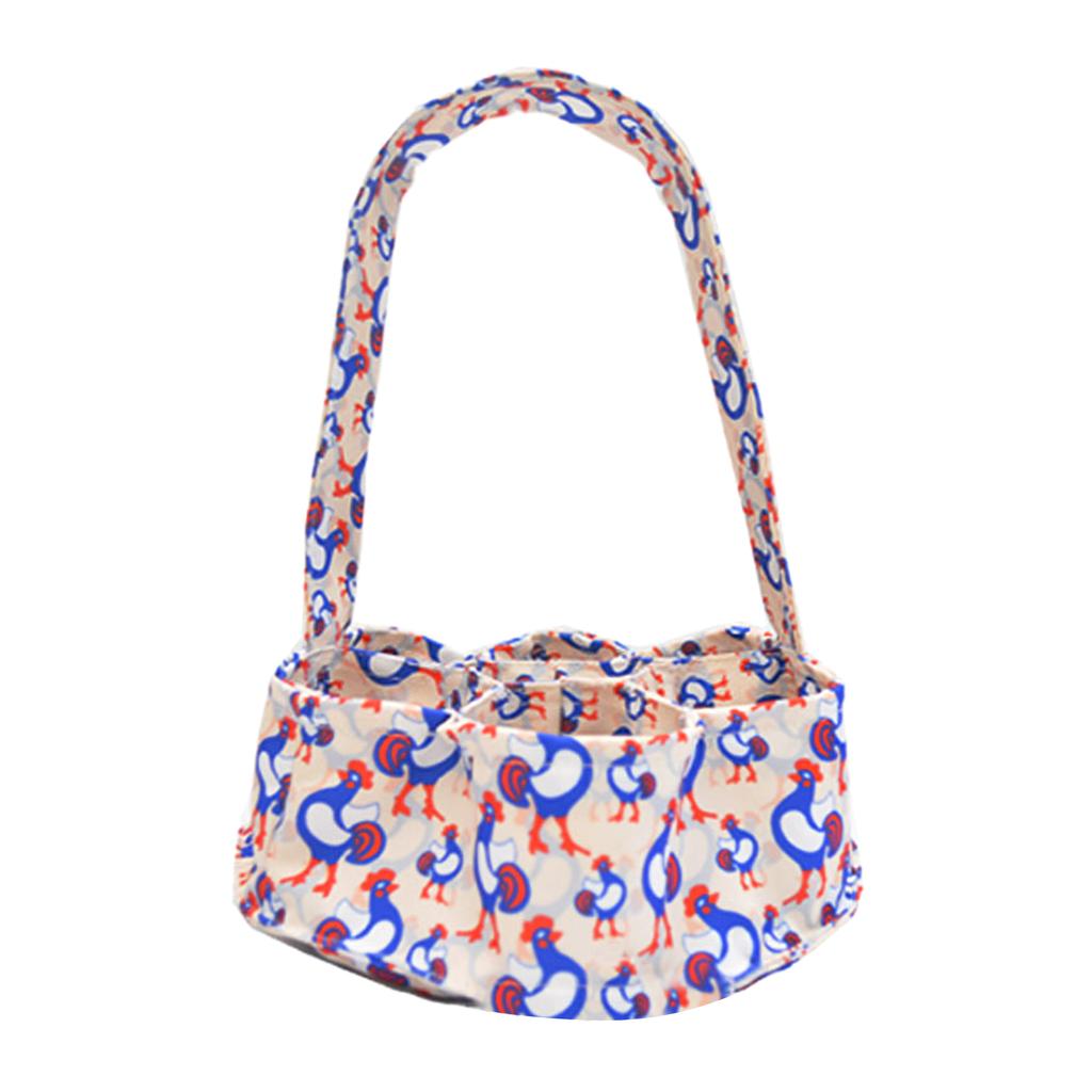 Yumurta Toplama Çantaları Kanvas Sepet Taze Yumurtalar için 7 Cepli Taşınabilir Yumurta Taşıma Çantası Çiftlik Evi ve Kümes Hayvanları için