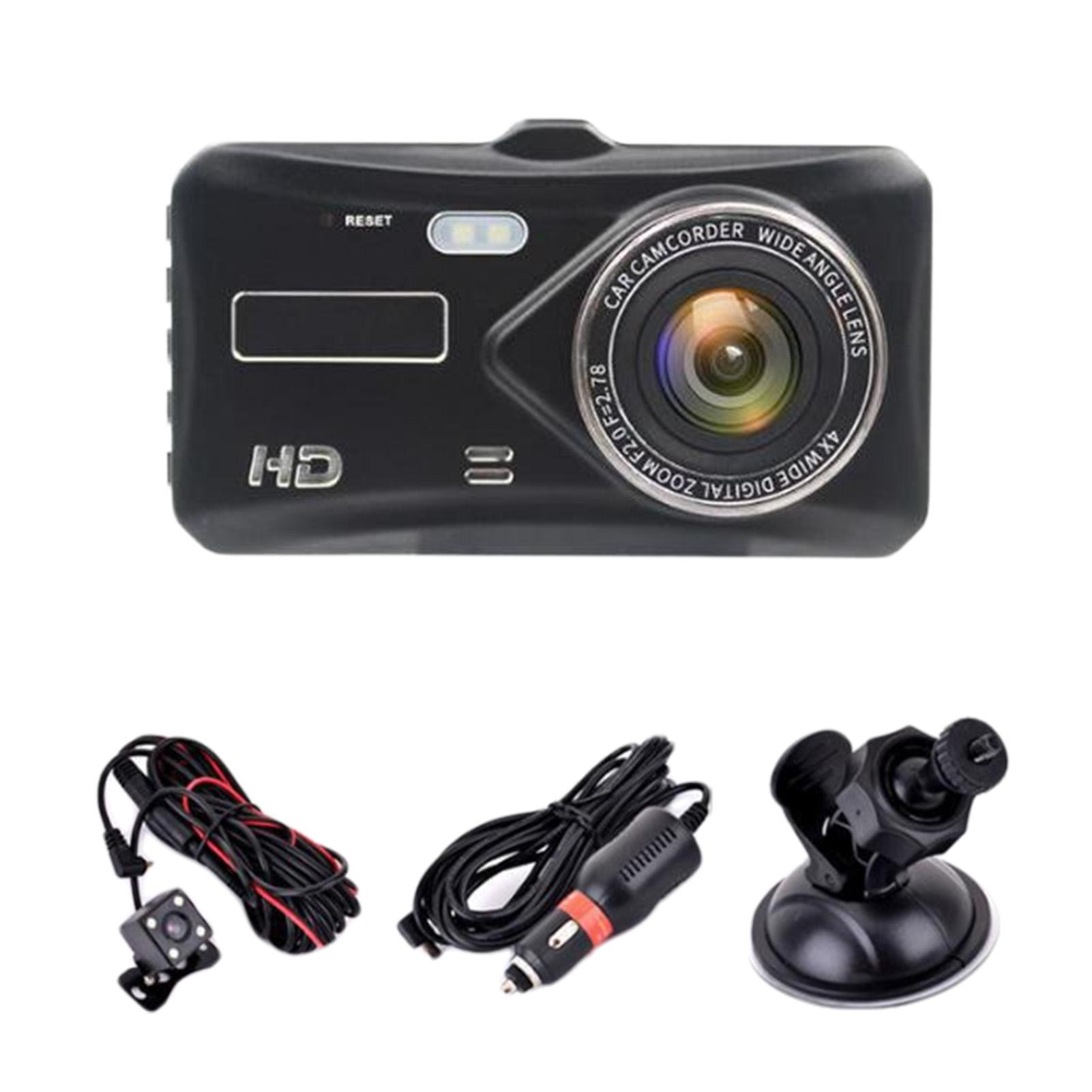 

4.0 Inch Dashcam Touch Screen Night Vision HD 1080P Front And Rear Camera CAR DVR Mirror Digital Video Recorder Dvr Black Box None чорний