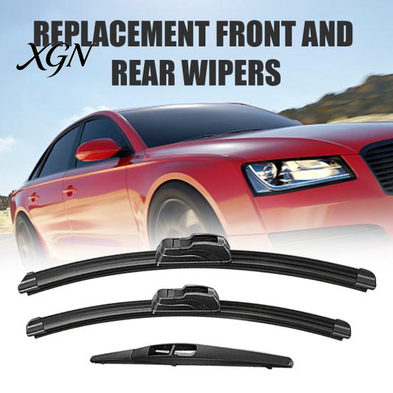 Weatherproof Vehicle Wiper Blades 3 Pcs Windshield for Suzuki SX4 2006-2020, 26" Replacement Parts + 14" 10" Original Equipment Automotive Easy