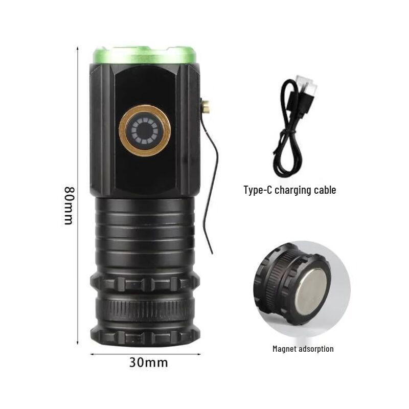 NuFeng Outdoor Super Bright Mini Three-Eye Flashlight