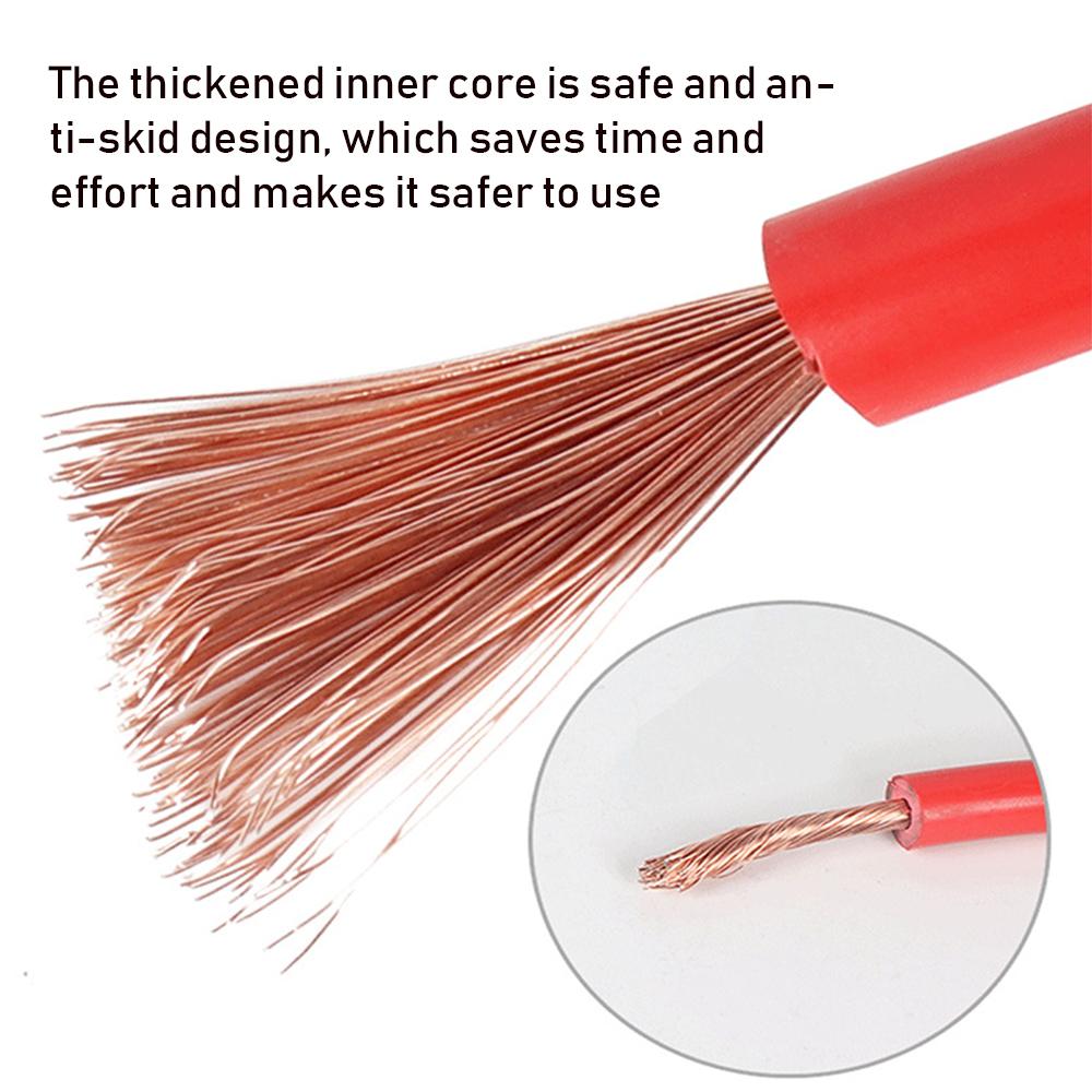 2.2m Car Emergency Battery Cable Heavy Duty Auto Battery Jumper Cables 500A Booster Cable Double-ended with Clamp for SUV Trucks