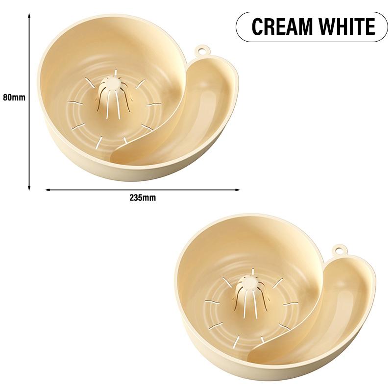 New Snail Shape Fruit Drainer Basket Reusable Kitchen Vegetable Washing Basin Multi-functional Automatic Rotation Clean Tools
