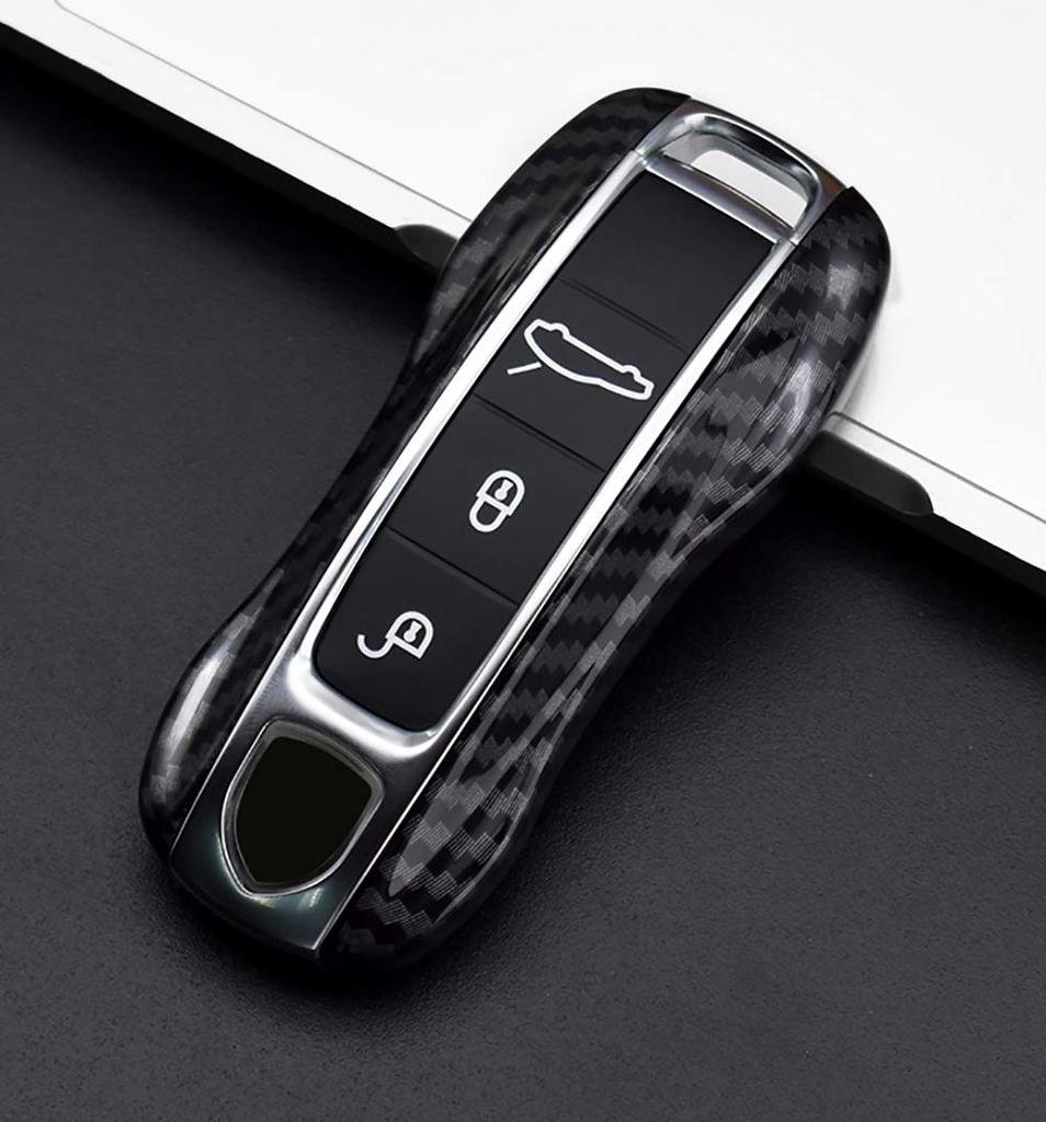 Porsche Key Case, Smart Key Cover, ABS Plastic, Metallic Glossy Key Holder, Stylish, Luxury,