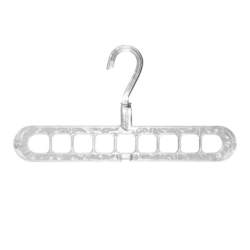 Nine-Hole Clothes Hanger Household Red Plastic Multi-Function Clothes Drying Artifact Horizontal And Vertical Magic Rotating