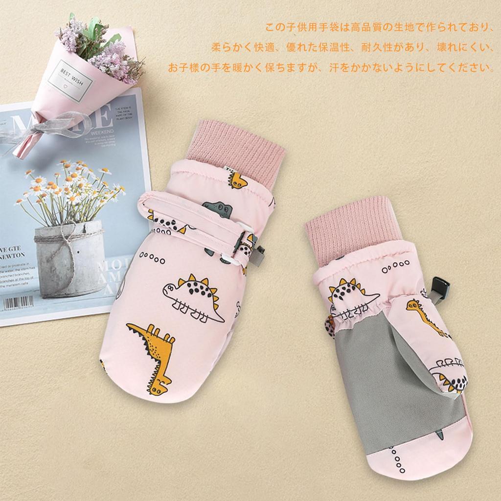 Tidyworm Baby Cold Cute Dinosaur Perfect for Playing in the Toddler Boys and Cold Perfect for Outdoor Activities Size Ages Gloves, Winter, Waterproof,