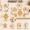 1 Set White and Gold Christmas Tabletop Ornaments Wooden Decor Set  Christmas Decor