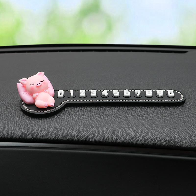 Car Temporary Parking Card Phone Number Card Plate Telephone Number Stop Luminous Parking Aid Garage Car Interior