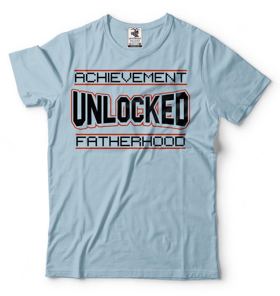 Gift For Father Dad Maternity Tee Shirt Achievement Unlocked New Dad Tshirt S