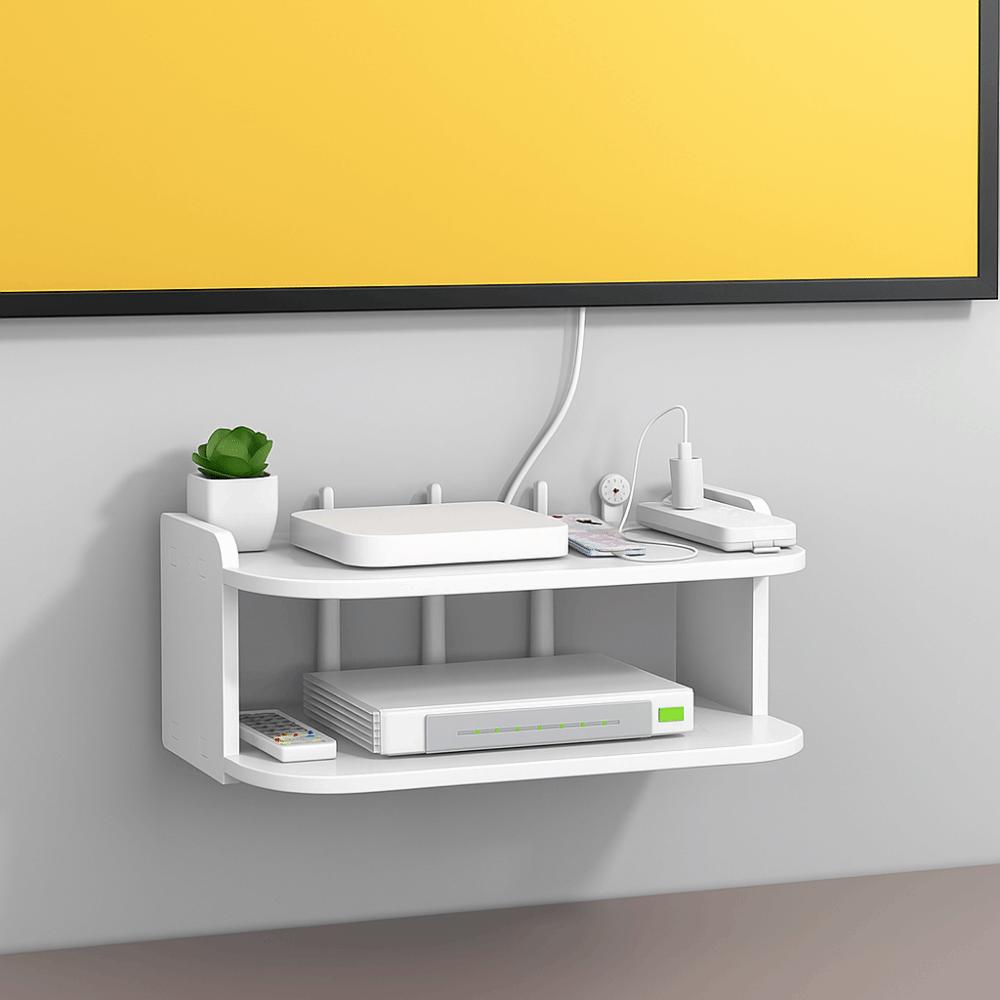 Strong Load-Bearing 2 Layer Wall Shelf 2/3 Layers WiFi Router Storage Holder Bedroom