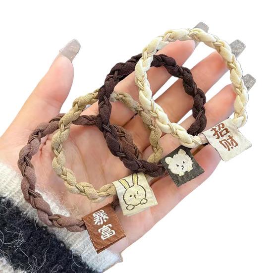 4/5Pcs Haar Ring Dehnbar Hohe Elastizität Kontrast Teenager Haar Gummi Band Seil Pferdeschwanz Halter Haar Zubehör