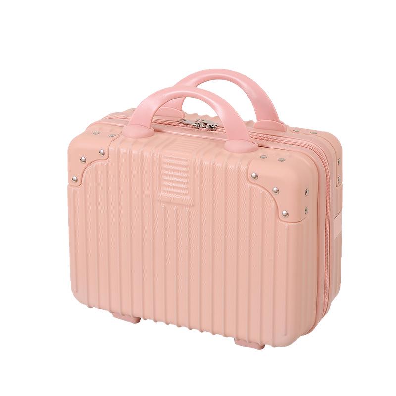 14-Inch Retro Makeup Case: Cute, Portable Travel Storage for Women and Students