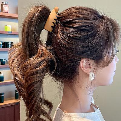 Clipes Foscos para Rabo de Cavalo Alto Cor Sólida Clipe Banana Acessórios para Estilo de Cabelo Feminino Presilhas para Rabo de Cavalo Garras de Cabelo Grampos de Cabelo