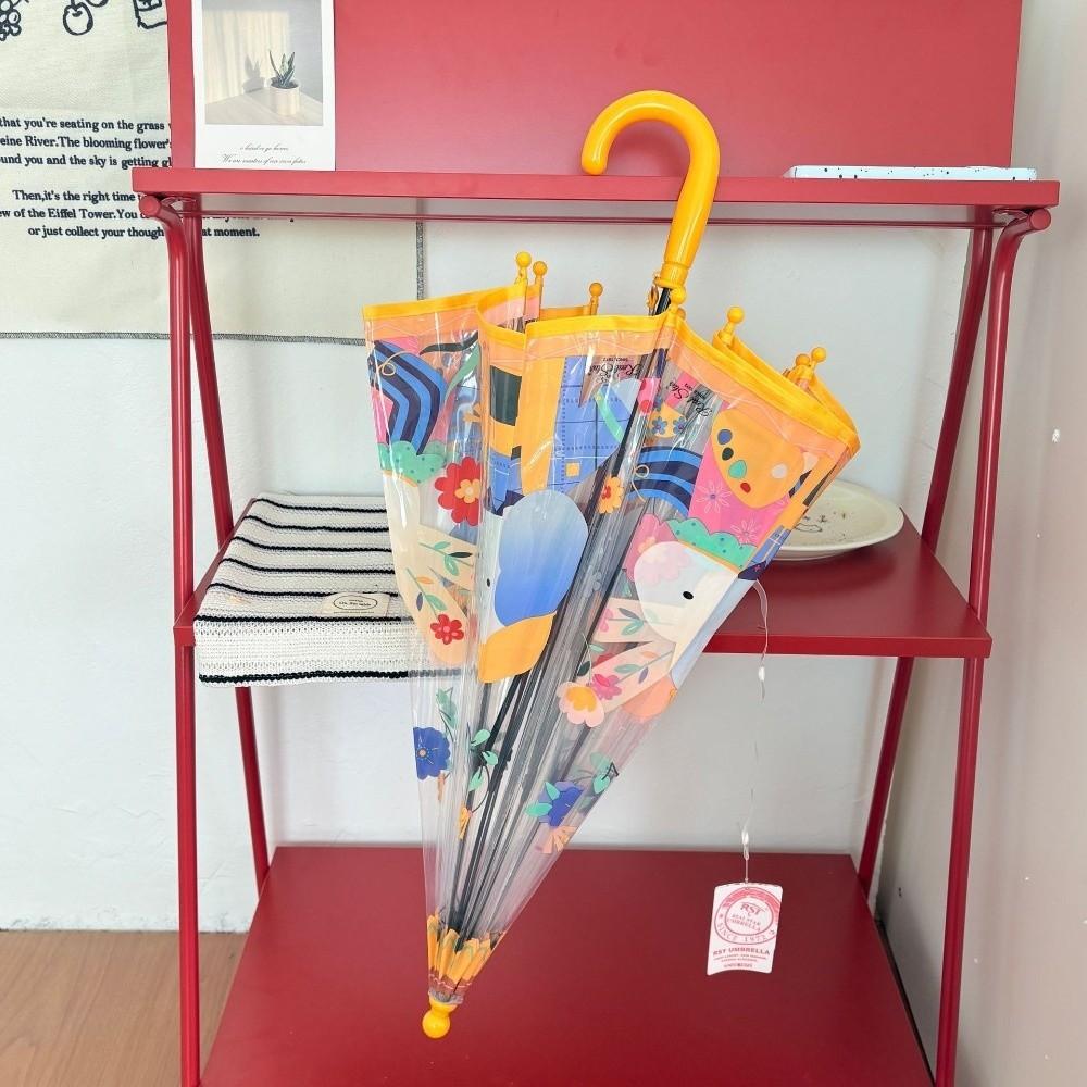 Cartoon Animals Dome Umbrella Transparent Bubble Umbrella Colorful Kids Umbrella  Children