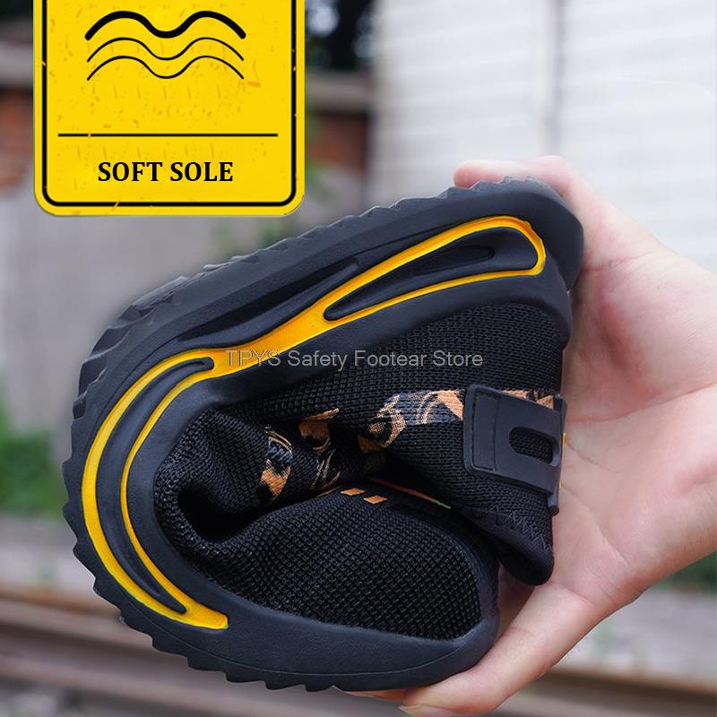 Fashion Men's Safety Shoes Insulation 6KV Electric Work Boots Fashion Steel Toe Anti-stab Industrial Working Shoes Men Safety Boots 2024