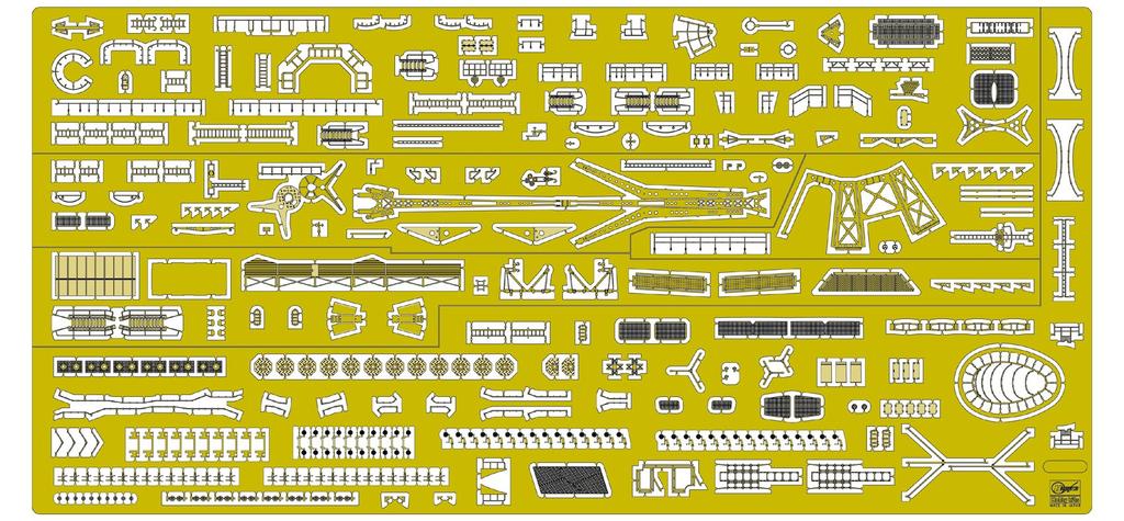 Hasegawa Japanese Navy Light Cruiser Agano Type Dettaglio Parti incise Parti di modello in plastica di base B QG38 1/350