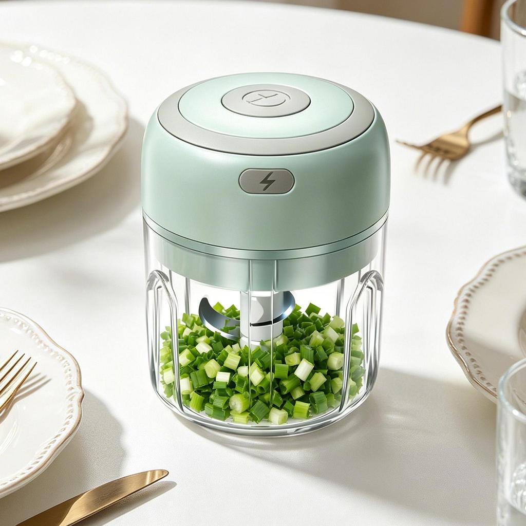 Rechargeable Electric Garlic Chopper 250ML Wireless Portable Household Food Mincer