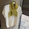 Vintage Hollow Knitted Cross Small Scarf Lazy Perforated Scarf Neck Pack Wear Versatile Scarf Decoration