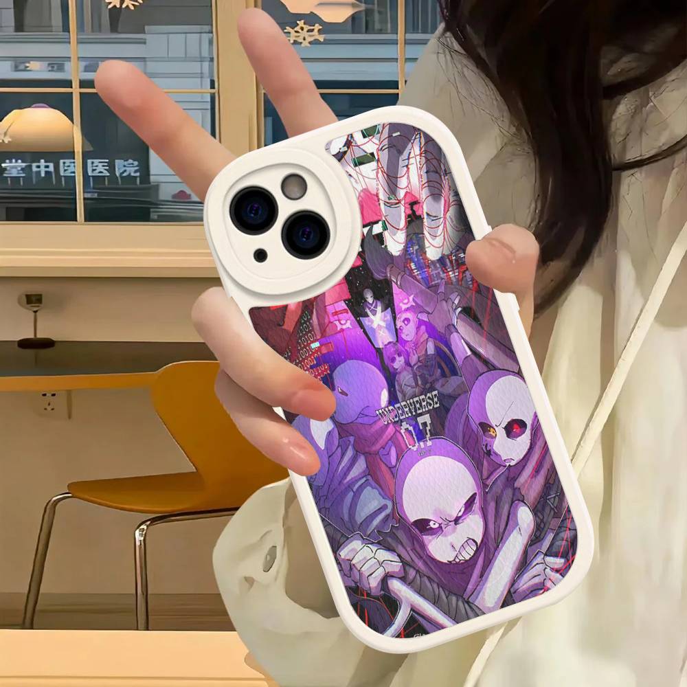 Hot Video Game U-Undertales Leather Phone Case For IPhone 16 16e 15 14 13 12 11 Pro Max Plus Mini Cover