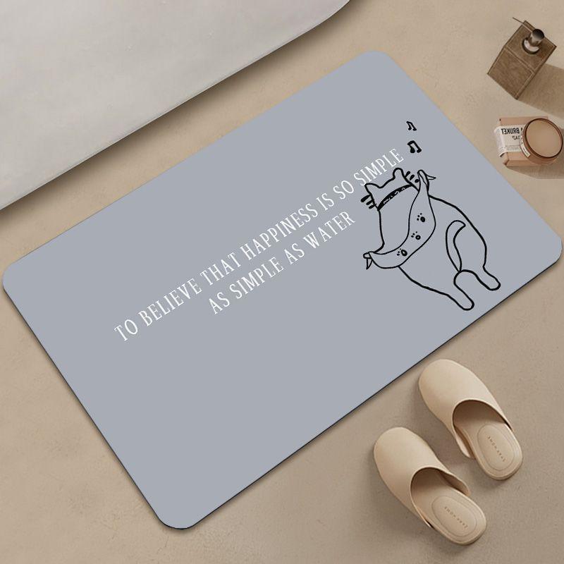 

Впитывающий коврик для пола в ванной, впитывающий коврик из диатомовой грязи для туалета, коврик для пола в стиле инс, белый коврик для пола, нескользящий впитывающий коврик для пола 40X60cm 15.7X23.6in