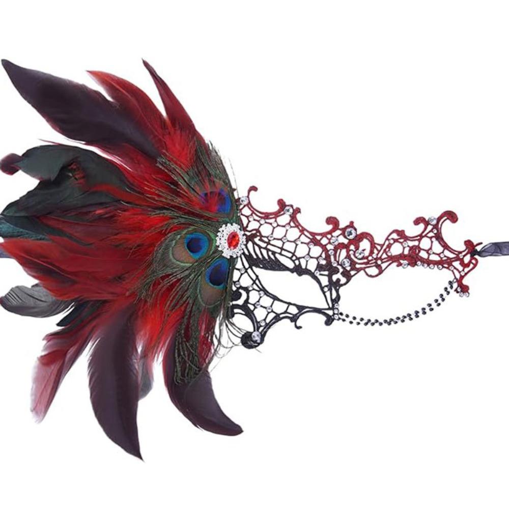 Festival Party Supplies Half Face Mask Carnival Feather Masquerade Mask  Cosplay Festival Party