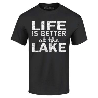 Das Leben ist besser am See T-Shirt Urlaubs Sprüche Shirt