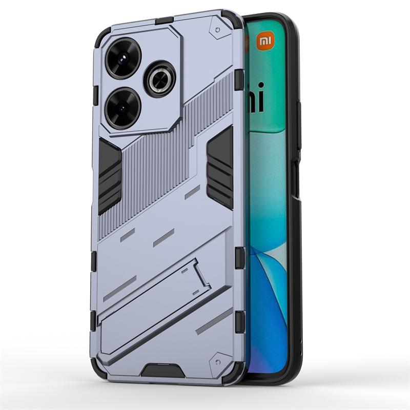 Phone Holder Case For Xiaomi Poco M6 4G Case Bumper Anti-knock Armor Full Back Cover For Poco M6 Case For Poco M6 4G 6.79 inch