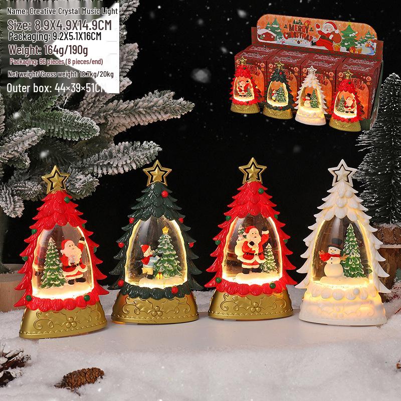 Christmas Crystal Ball Music Box Lantern Ornament