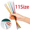 11 Dimensiuni Croșete Tunisian Afghan Croșete de Tricotat din Aluminiu Multicolor Cârlig Multicolor 2 - 8 mm