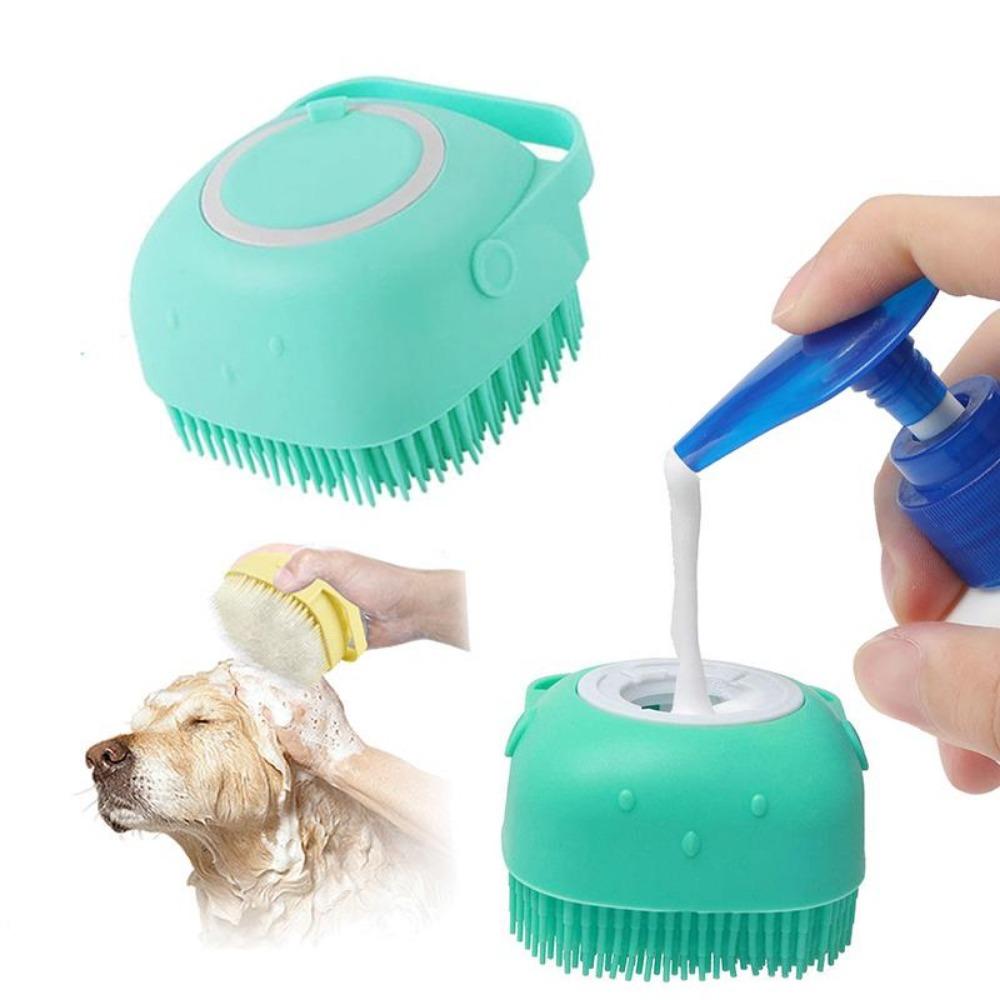 1PC Pet Bath Brush Shampoo Massage Brush Soft Silicone Puppy Cat Comb Pet Dog Cleaning Brush for Dog Cat Shower Grooming Tool