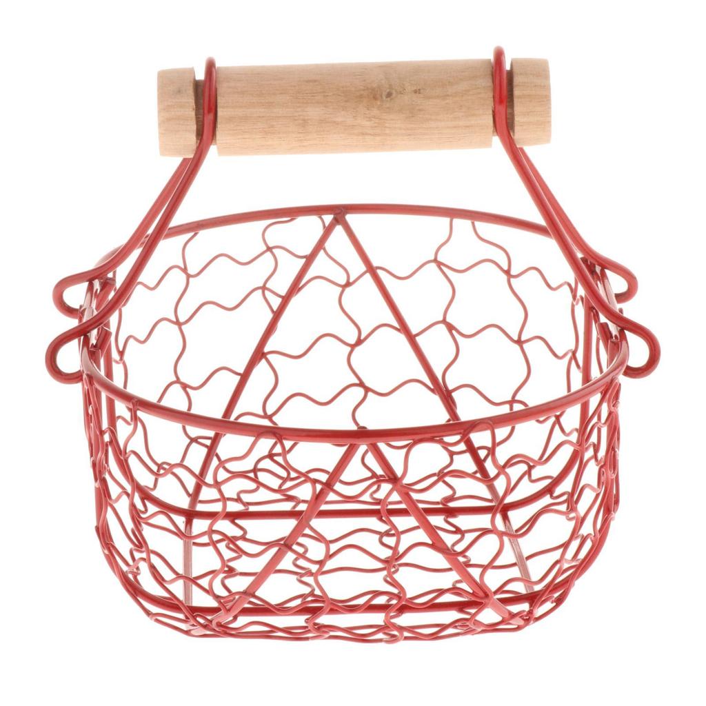 Rustic Fruit Basket Centerpieces Dining Table Display Rack Metal Mesh for Picnic