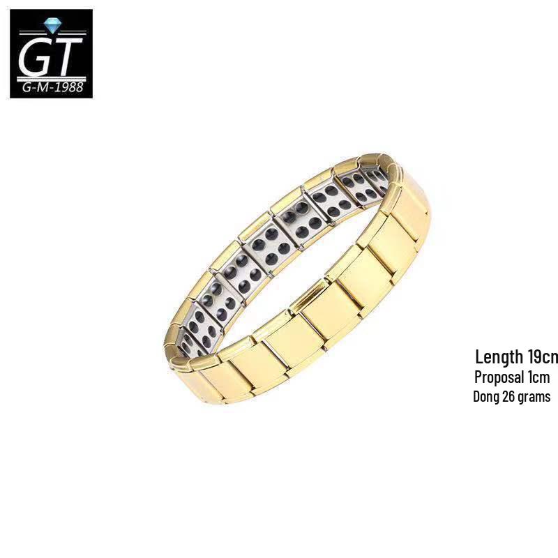 Yingqi's Titanium Steel Anti-Static Electromagnetic Therapy Health Bracelet