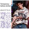 4 Pieces Purple Rumi Tattoo K-pop Theme Role Play, Rumi Pattern Fan Halloween Temporary Tattoo Dance Birthday Party Gift