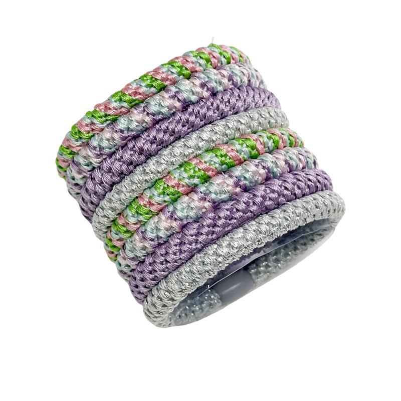 Boxed Fresh and Cute Multi-color Knitted Hair Ribbon Set of 8 Pieces - Sweet and Elegant Girls' Hair Bun Headband Hair Decor for Women