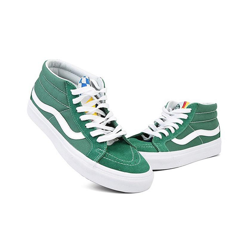 Vans Sk8 Leichte Wraparound Mid-Top Skate Schuhe Unisex Sneaker Weiß Grün VN0A391FTOY