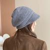 Thickened Knited Beanie Ear Protection Pile Cap Casual Slouchy Hat  Outdoor