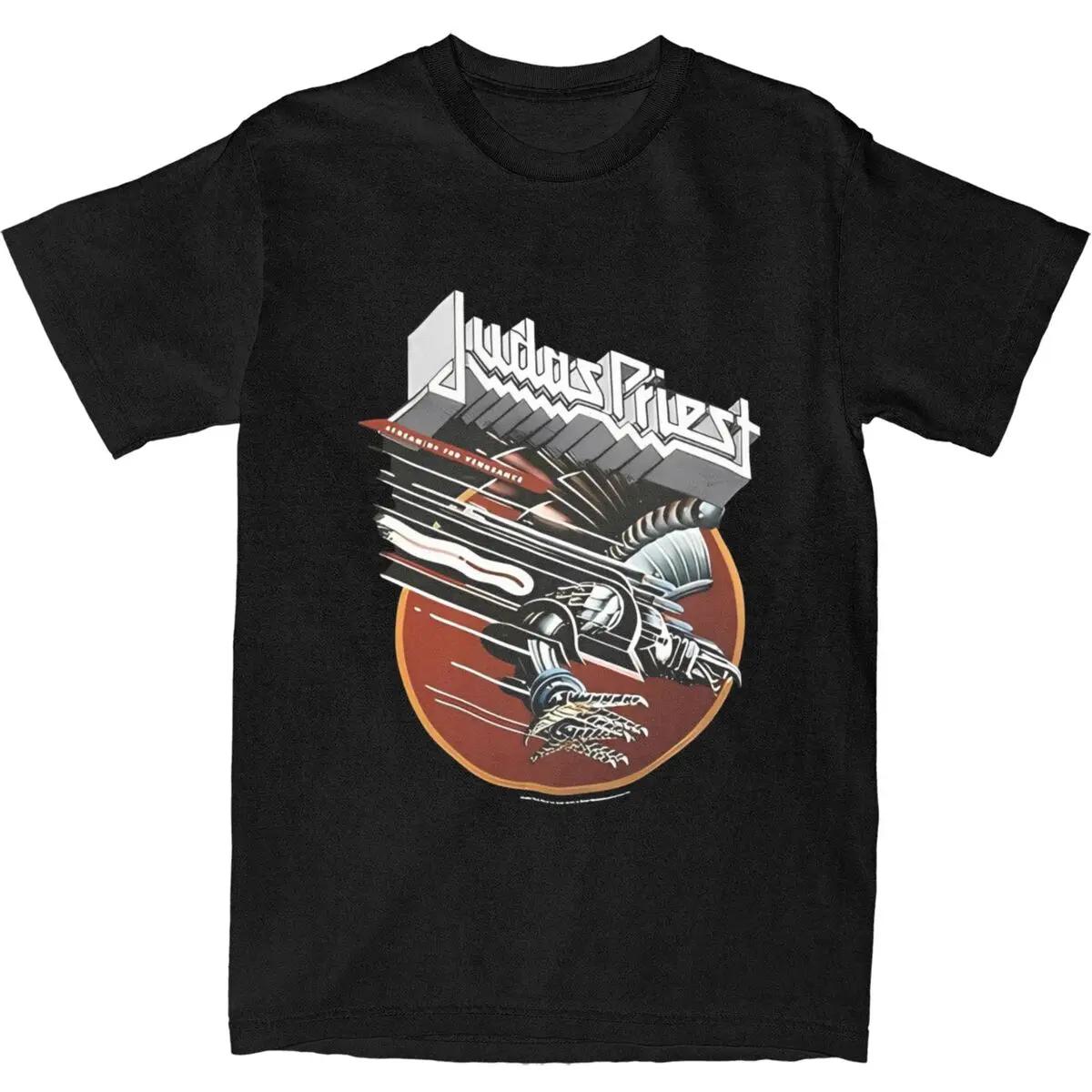 

Men Women s T Shirt Judas Priest T-Shirts Hip Hop Rock Band Summer Tees Streetwear Design Cotton Tops Gift Idea S