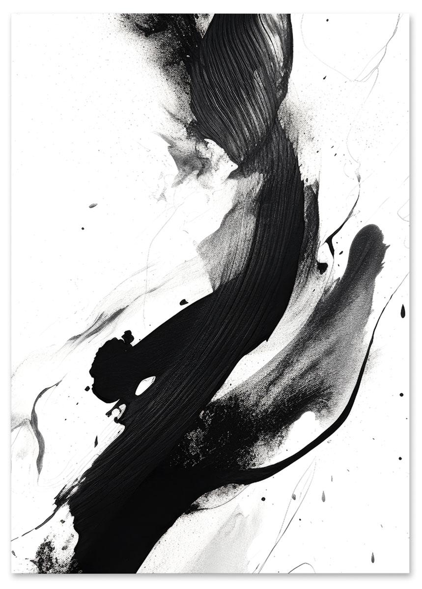 

Plakat czarny maz farby 30x40 cm