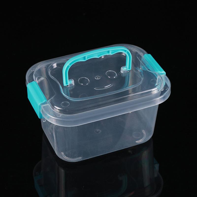 Caja de Almacenamiento de Herramientas de Plástico Transparente Cuadrada Contenedor de Cuentas para Joyería Caja para Accesorios de Herramientas Eléctricas Estuche Organizador para Artículos Pequeños y Misceláneos
