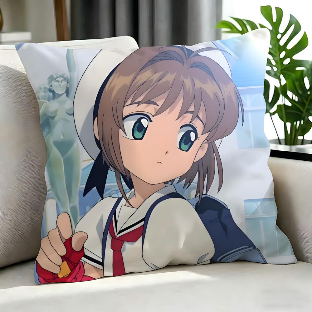 Anime Cardcaptor Sakura Cushion Cover Cushion Cover Set 4Pcs 50X50 45X45 40X40 Pillowcase Decorative Sofa Home Decor