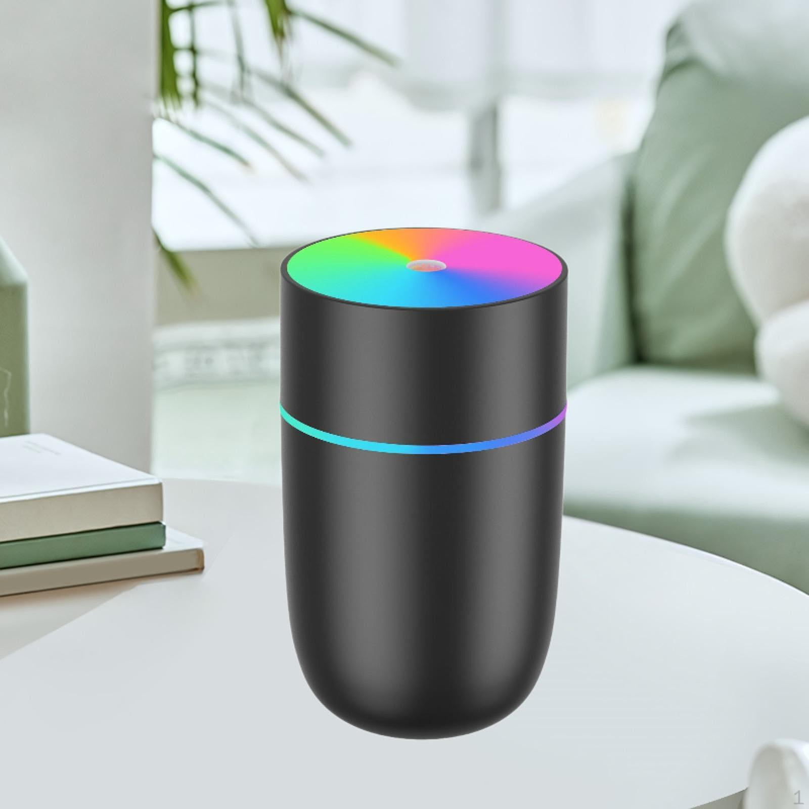 

Компактный портативный увлажнитель воздуха с многоцветной подсветкой для релаксации в спальне чёрный