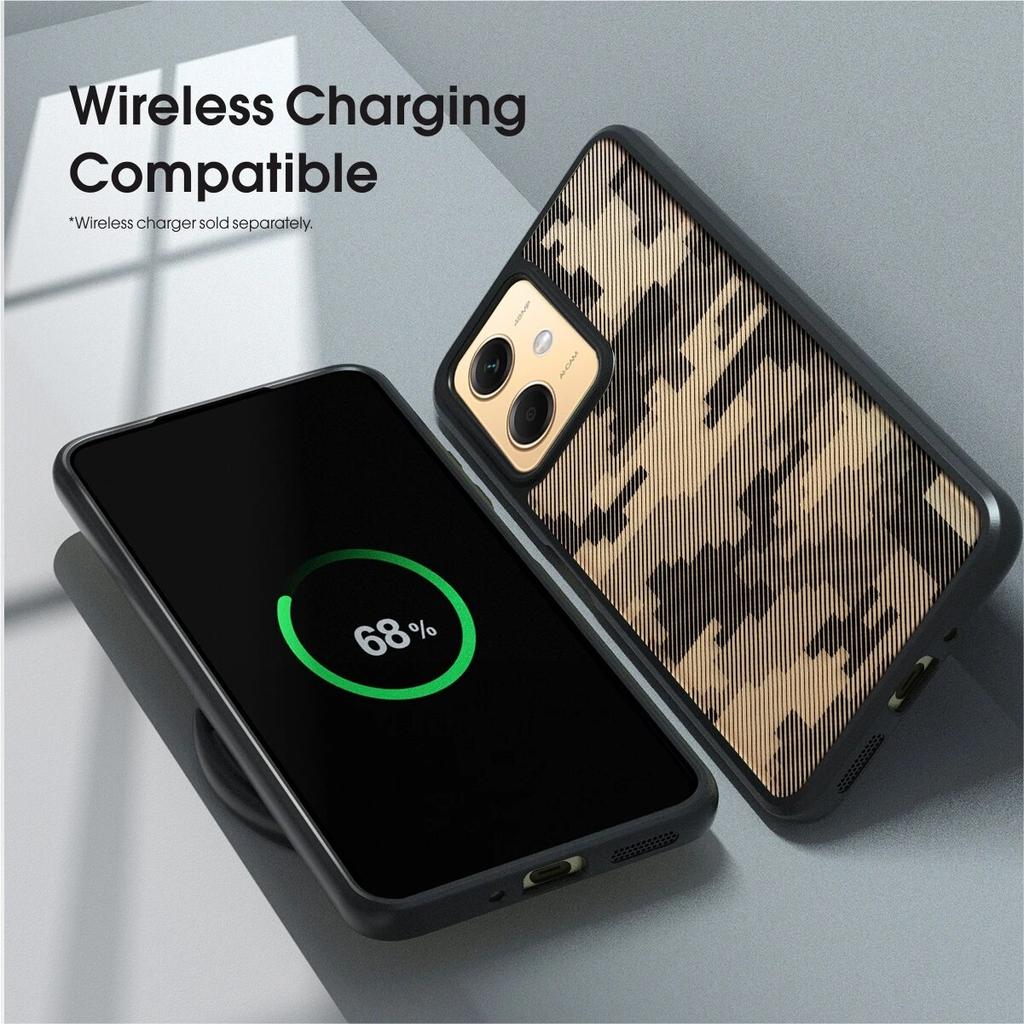(Comes with wrist strap)ibmrs for Xiaomi Note12/12R Pro/POCO X5 5G case,camouflage lear transparent phone protection