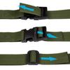 Wisdompro Suitcase Straps, 25mm Wide X 1.2m Long, One-Touch Adjustable Luggage Tie Straps, Packing Straps, Army Green, 2-Pack