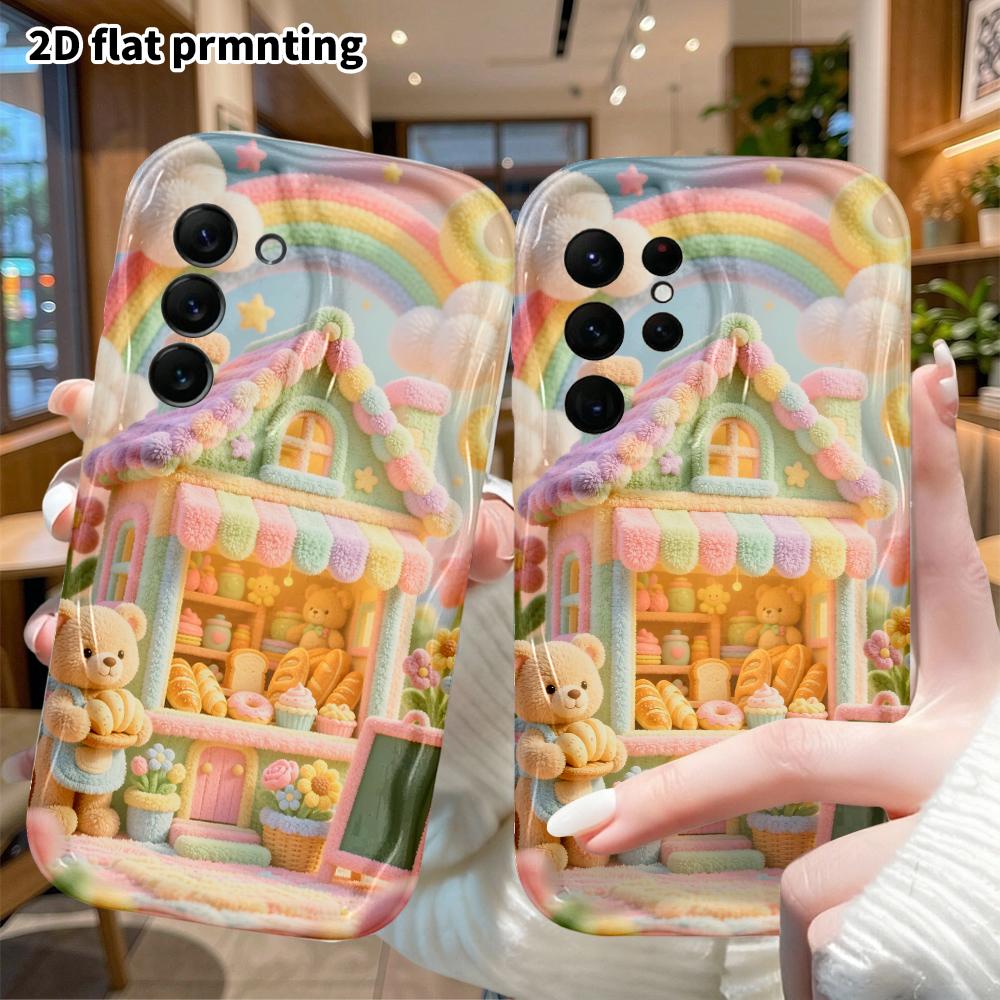 Phone Case: 2D Flat, Suitable for Samsung Galaxy A34 A35 M05 M06 S20 S22 S21 FE Plus 5G Protective Case, Plush Bakery, Perfect Christmas and Halloween