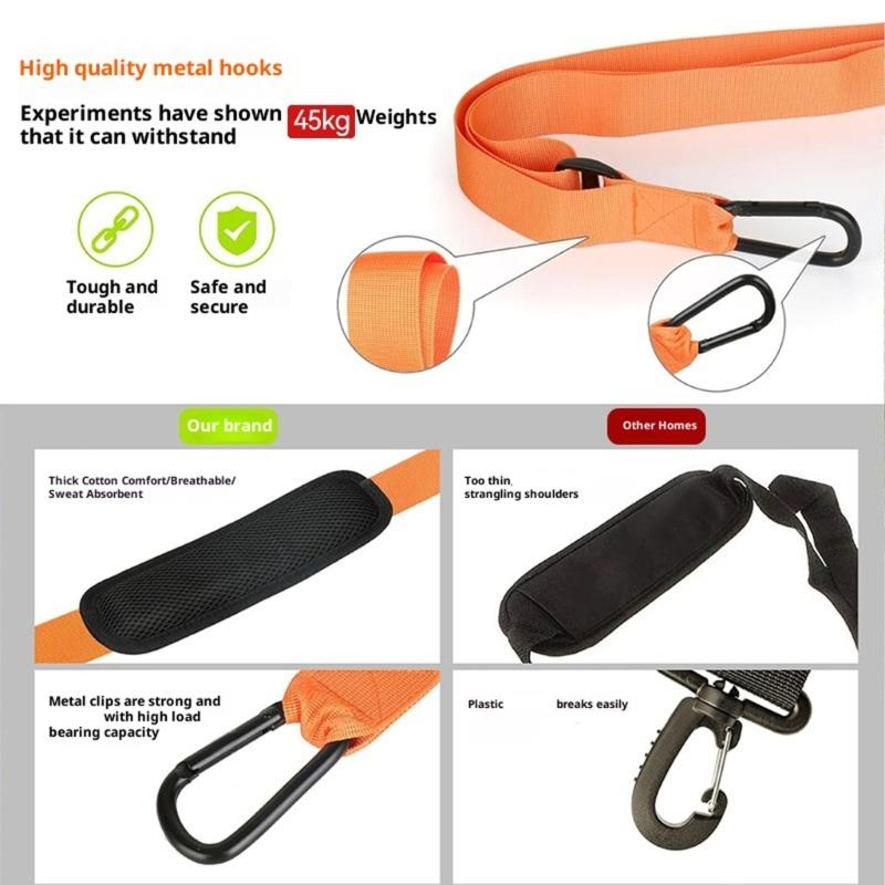 Wide Comfort Harness For String Trimmers Blowers Universal Compatibility And Ergonomic Weight Distribution Design