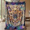 Floral Garden Pup Theme blanket Lightweight Warm Flannel Blanket Decorative Throw Blanket for Home Decoration