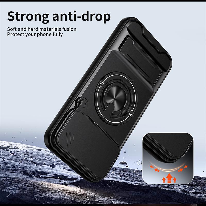 Copertura scorrevole per fotocamera per custodia Infinix Note 60 Pro 5G con supporto ad anello integrato