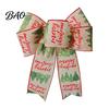 Farmhouse Style Christmas Accents Bows for Wreath, Merry Craft Bow Ornaments, Winter Tree Indoor Party Decor Decoration Holiday Tree, Front Door, New