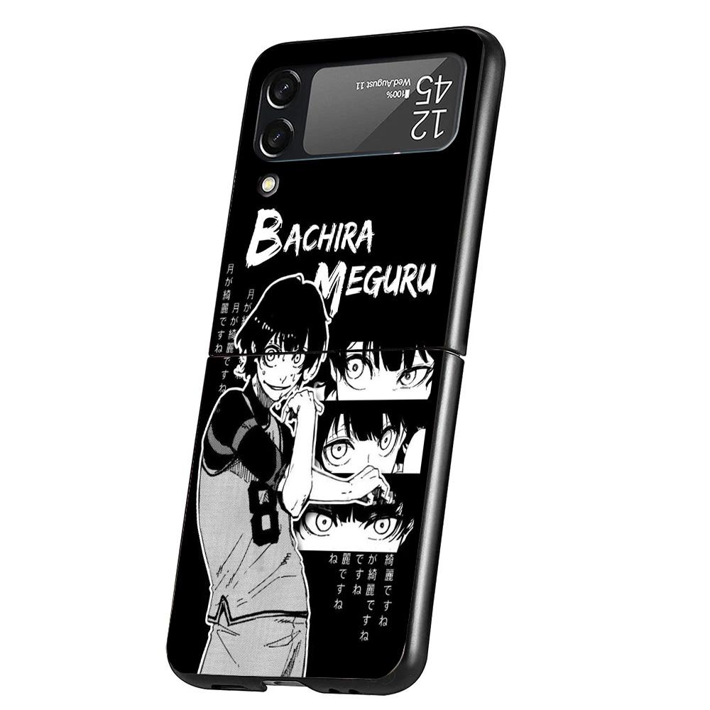 Blue Lock Bachira Meguru Cover Phone Case For Samsung Galaxy Z Flip 7 6 5 4 3 5G Flip7 Flip6 Flip5 Flip4 Flip3 Black Fundas Shel